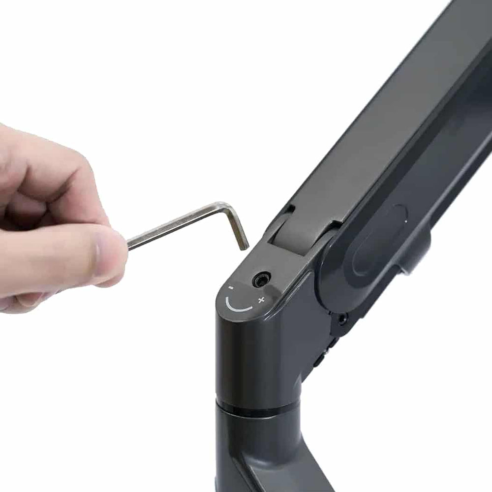 Alberenz® Doppel Monitorarm mit Gasfeder Dunkelgrau