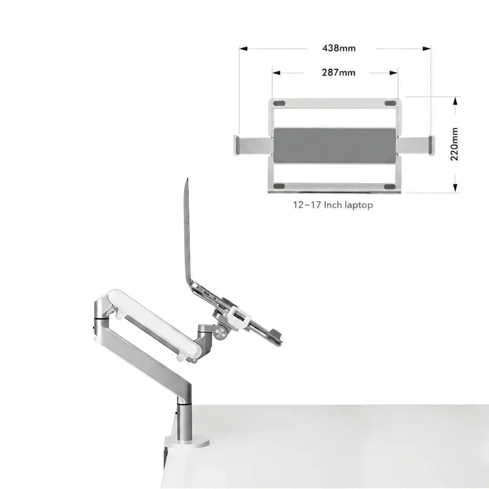 Alberenz® Laptop Arm Gas Spring Silver