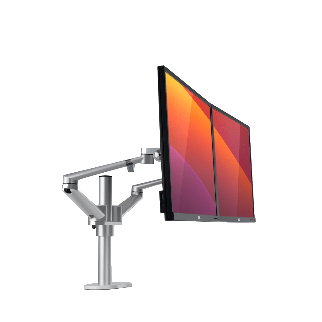 Alberenz Monitor Mount for 2 Screens Silver - Alberenz -