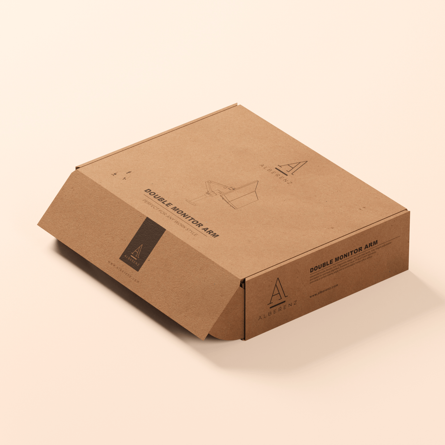 Alberenz® Monitor Mount for 2 Screens Silver - Alberenz -