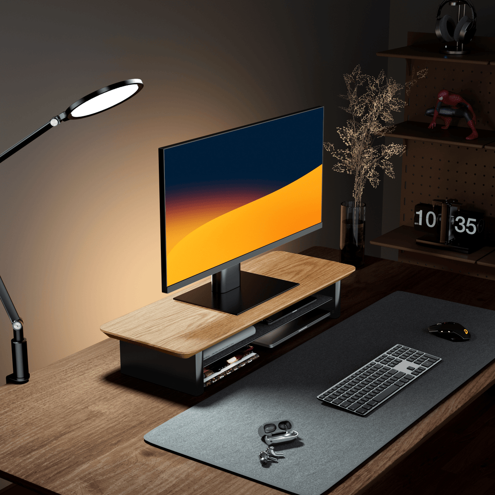 Alberenz® Eiken Houten Monitorverhoger - 1 Monitor