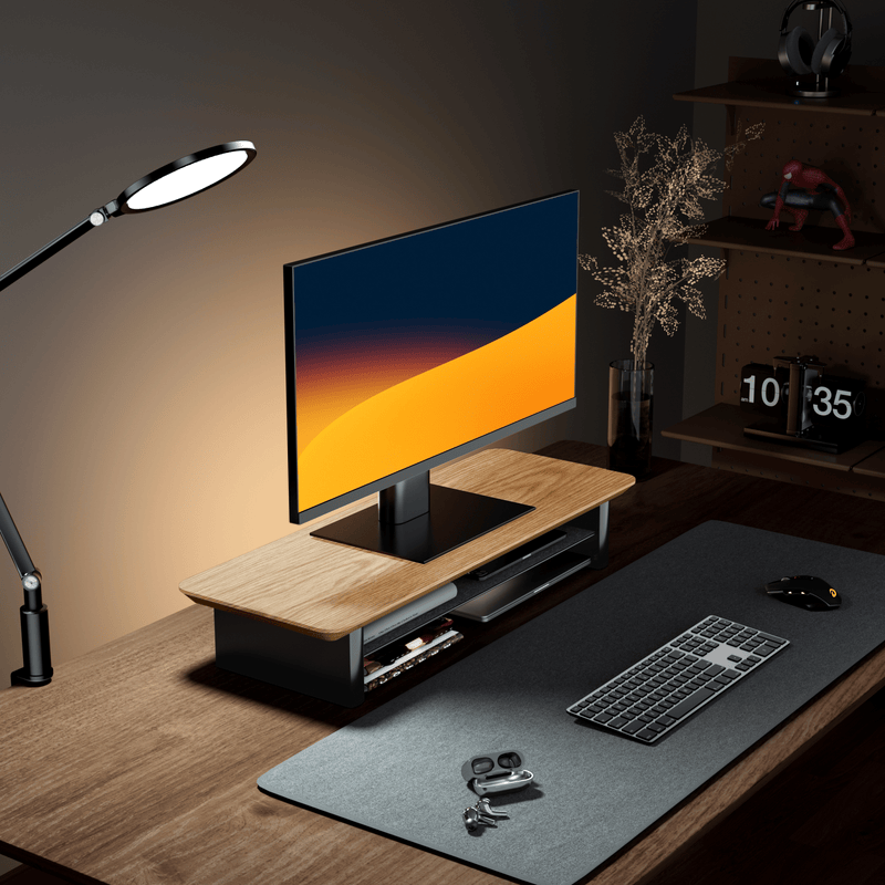 Alberenz® Eiken Houten Monitorverhoger - 1 Monitor