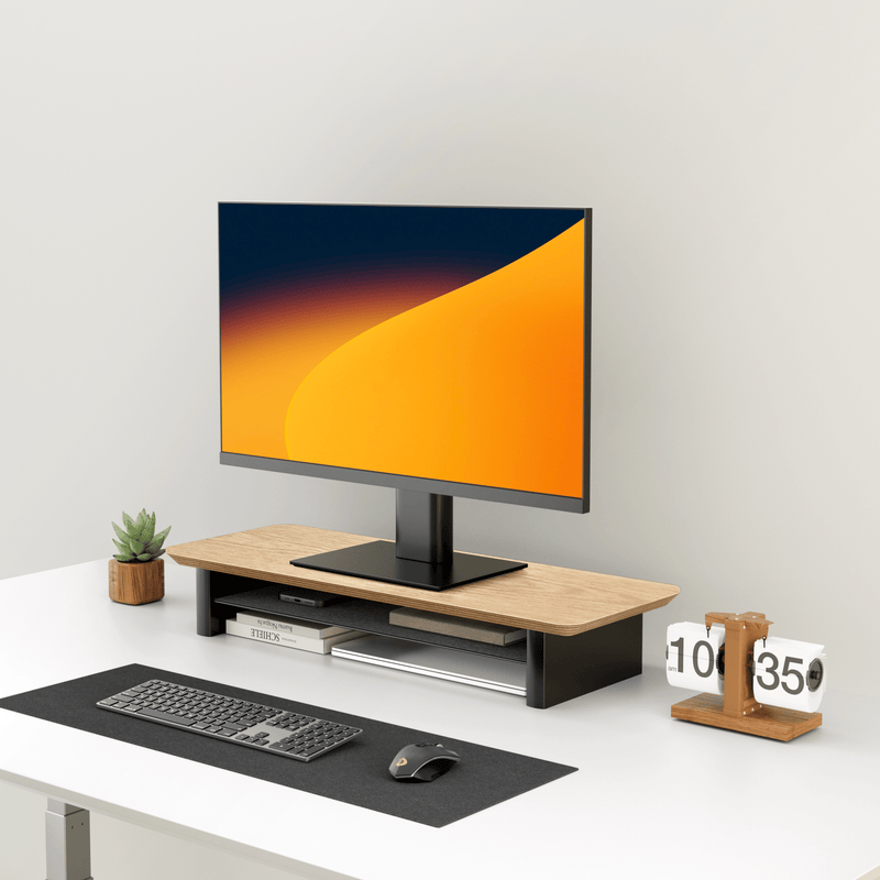Alberenz® Eiken Houten Monitorverhoger - 1 Monitor