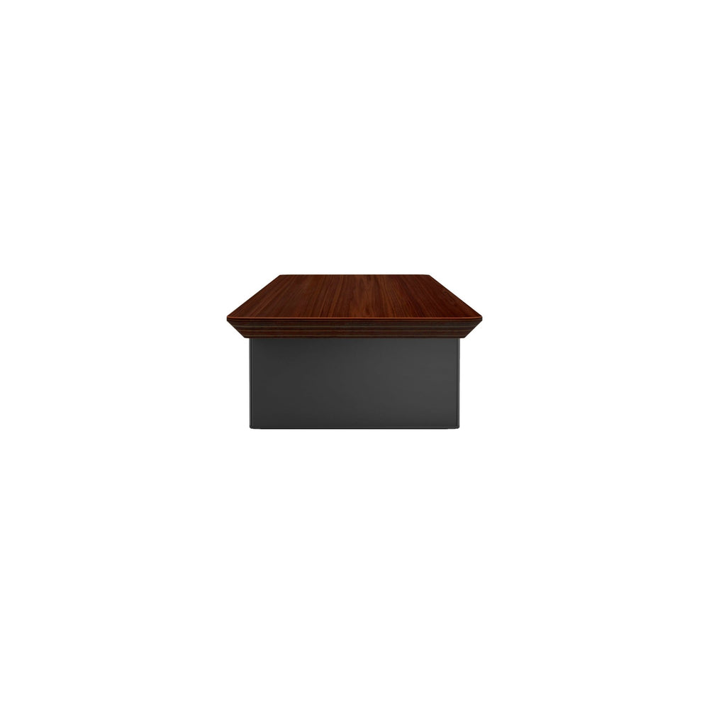 Alberenz® Orzechowy drewniany podwyższacz pod monitor – 2 monitory