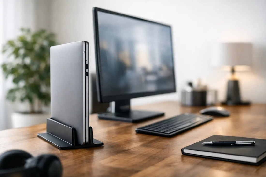 How to Mount a Laptop Vertically at Your Desk - Alberenz