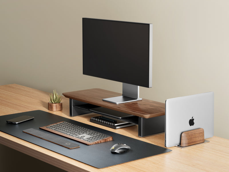 Alberenz® ořechový dřevěný podstavec pod monitor - pro 1 monitor