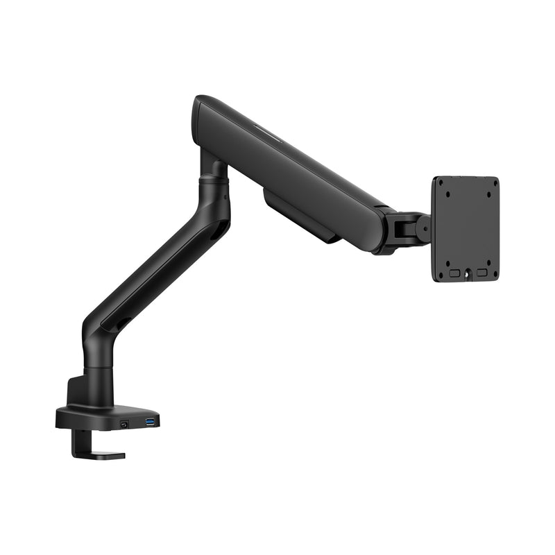 Alberenz eenzegen Monitorarm Gasfeder - Bis zu 40 Zoll - mat USB - Schwaarz