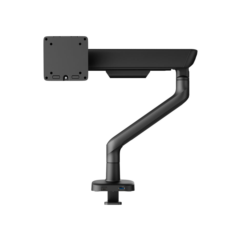Alberenz eenzegen Monitorarm Gasfeder - Bis zu 40 Zoll - mat USB - Schwaarz