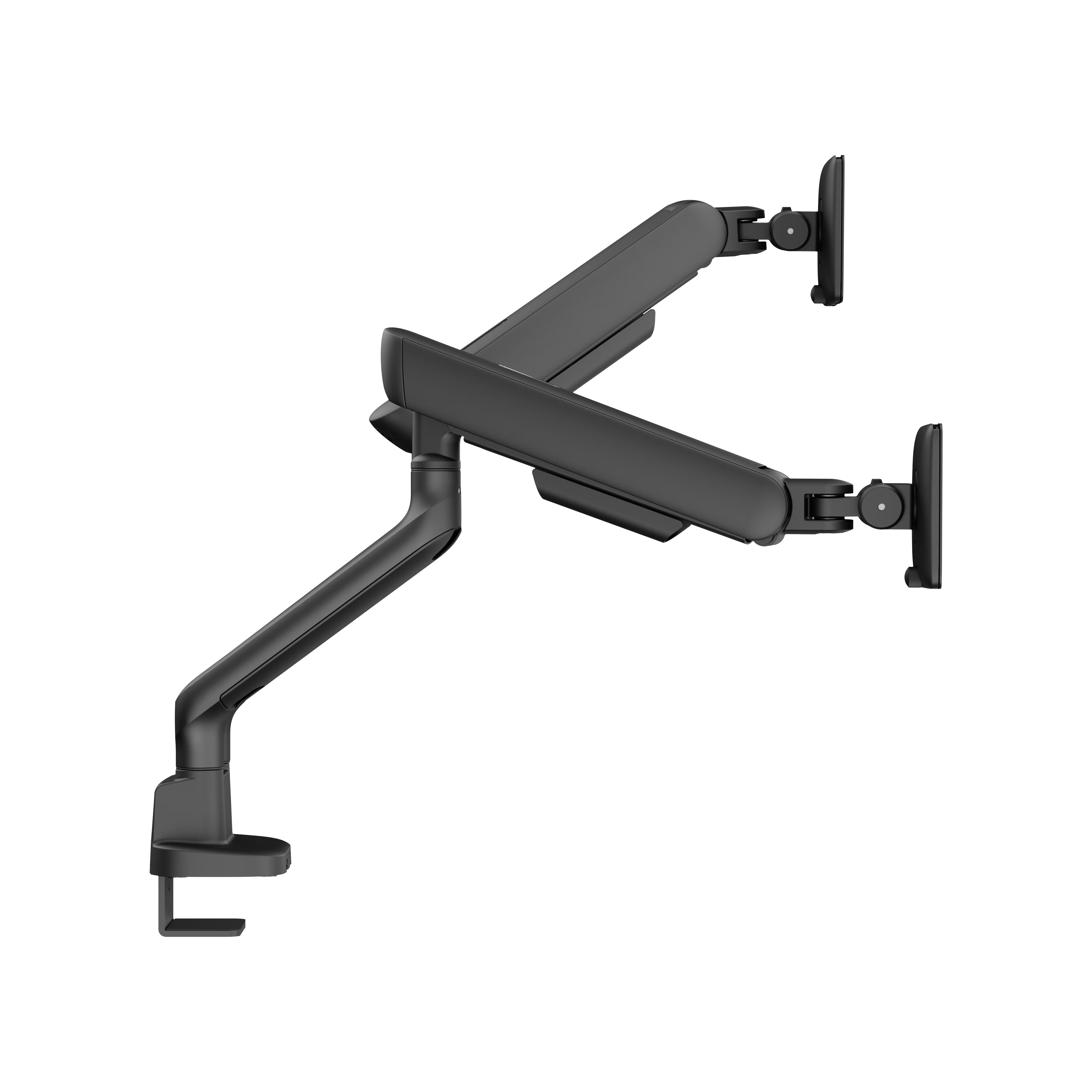 Alberenz Double Monitor Mount Gas Spring - Up until 35" - With USB - Black