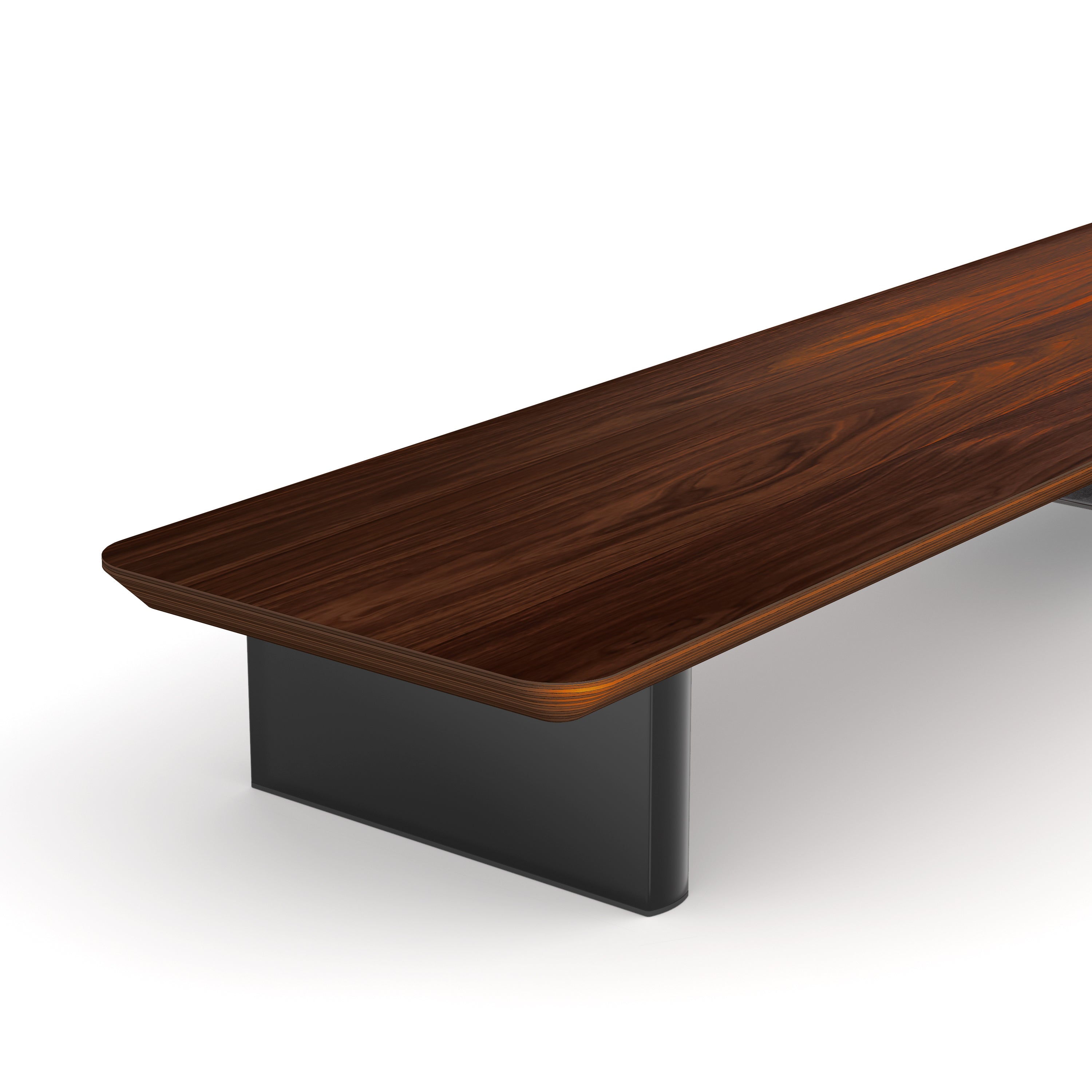 Ergo Starter Bundle – Single Monitor Arm (Dark Grey) + Walnut Monitor Riser