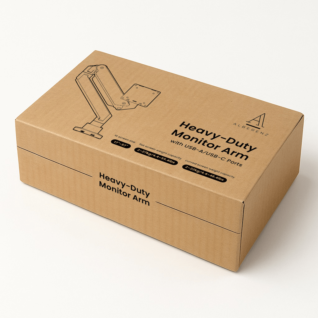 Alberenz® Heavy Duty Gas Spring Monitor Mount (up to 57 inches) - Alberenz - Monitor mount