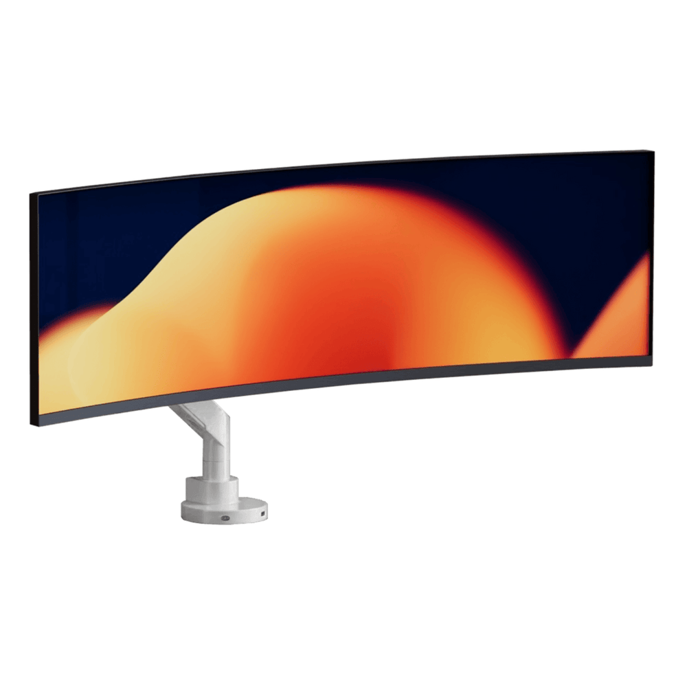 Alberenz® Wytrzymały uchwyt do monitora z gazową sprężyną, biały (do 57 cali)