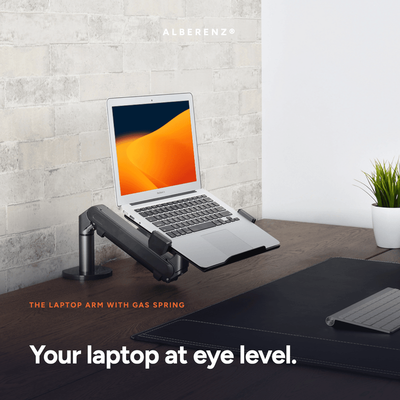 Alberenz® Laptoparm Gasveer - Donkergrijs