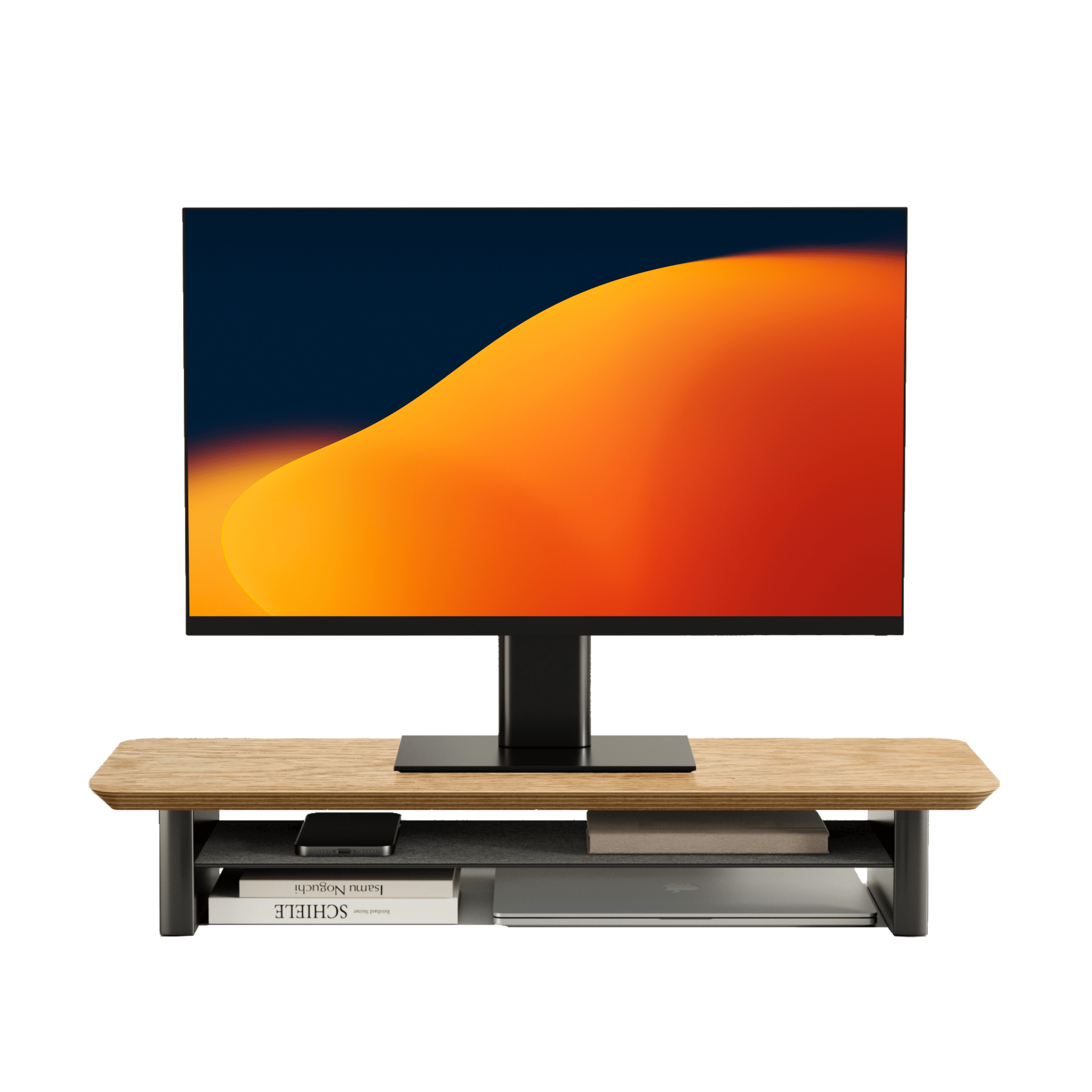 Alberenz® Oak Wooden Monitor Riser - 1 Monitor - Alberenz - Monitor riser