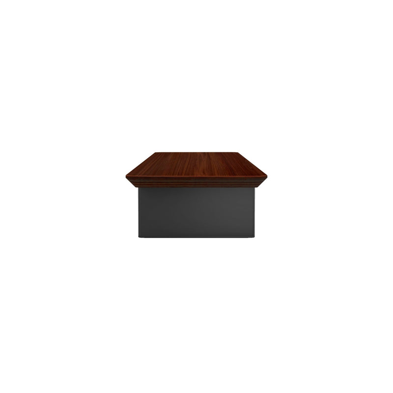 Alberenz® Orzechowy drewniany podwyższacz pod monitor – 2 monitory