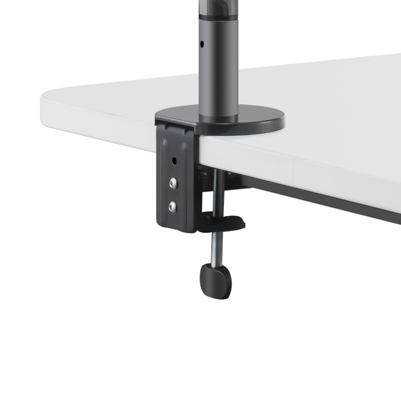 Ergo Starter Bundle – Single Monitor Arm (Dark Grey) + Walnut Monitor Riser - Alberenz - Bundle