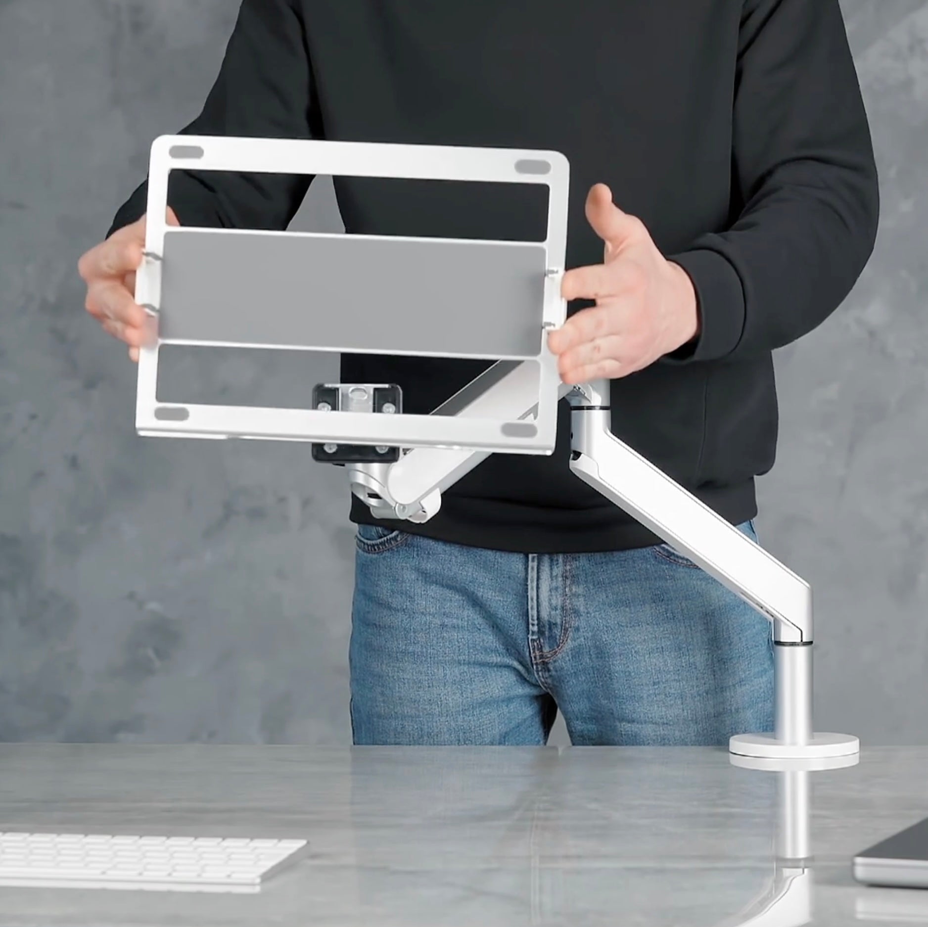 Alberenz® Laptop Arm Gas Spring Silver