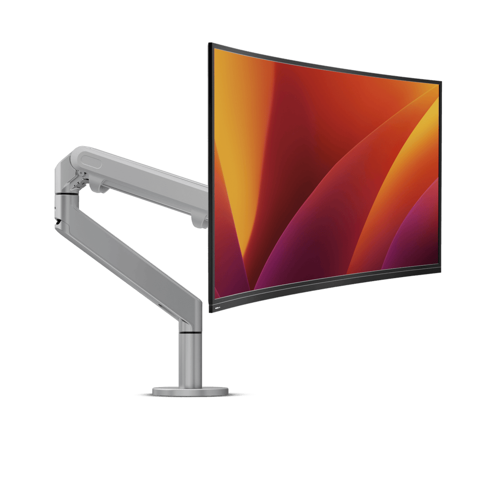 Alberenz® Enkele Monitorarm Gasveer Zilver